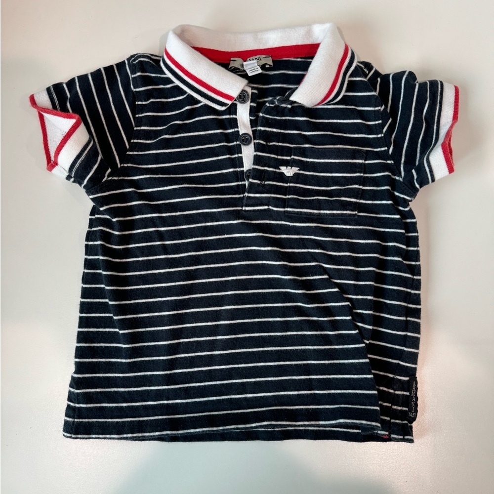 Armani Baby Striped Kids Polo Shirt
